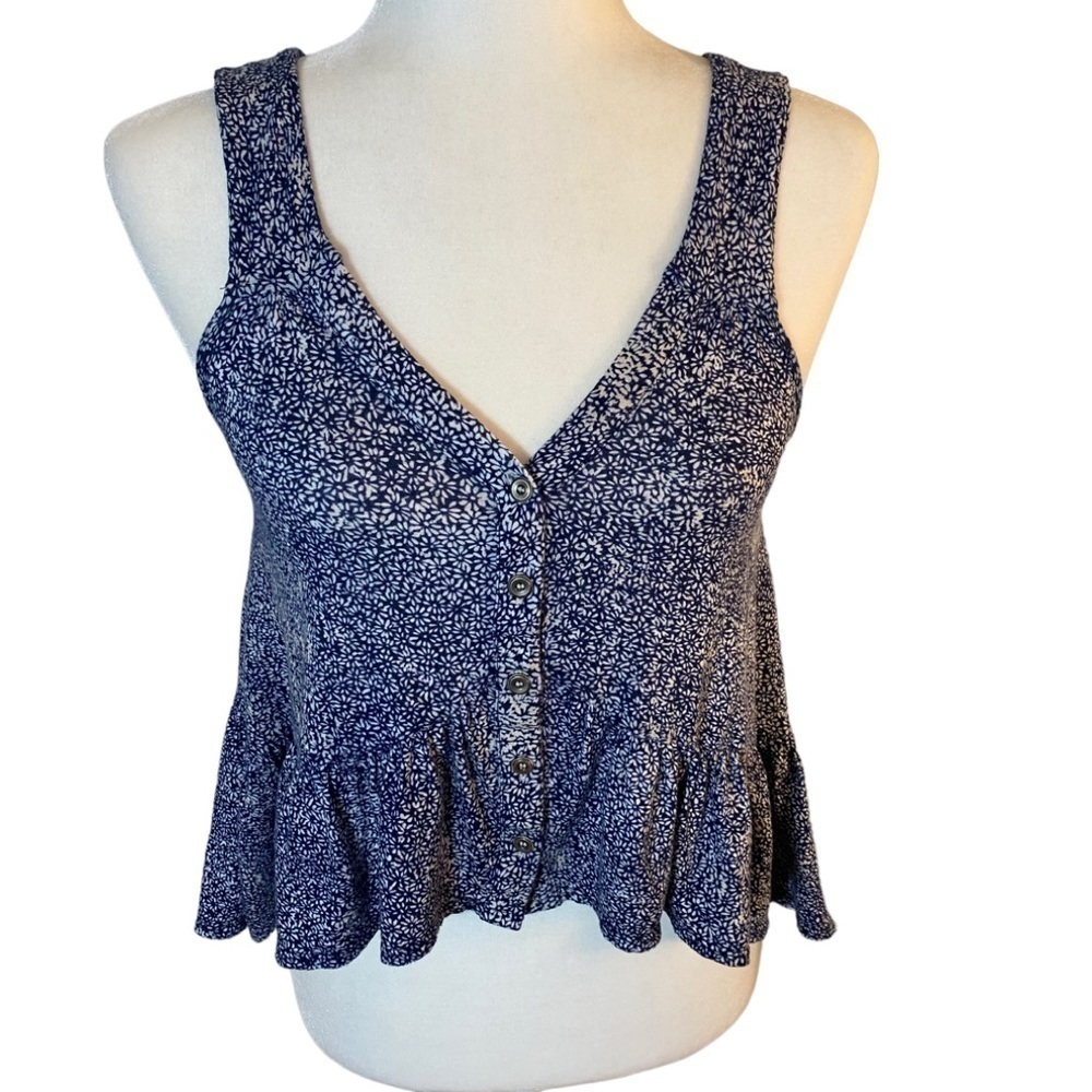 Free People peplum boho tank top